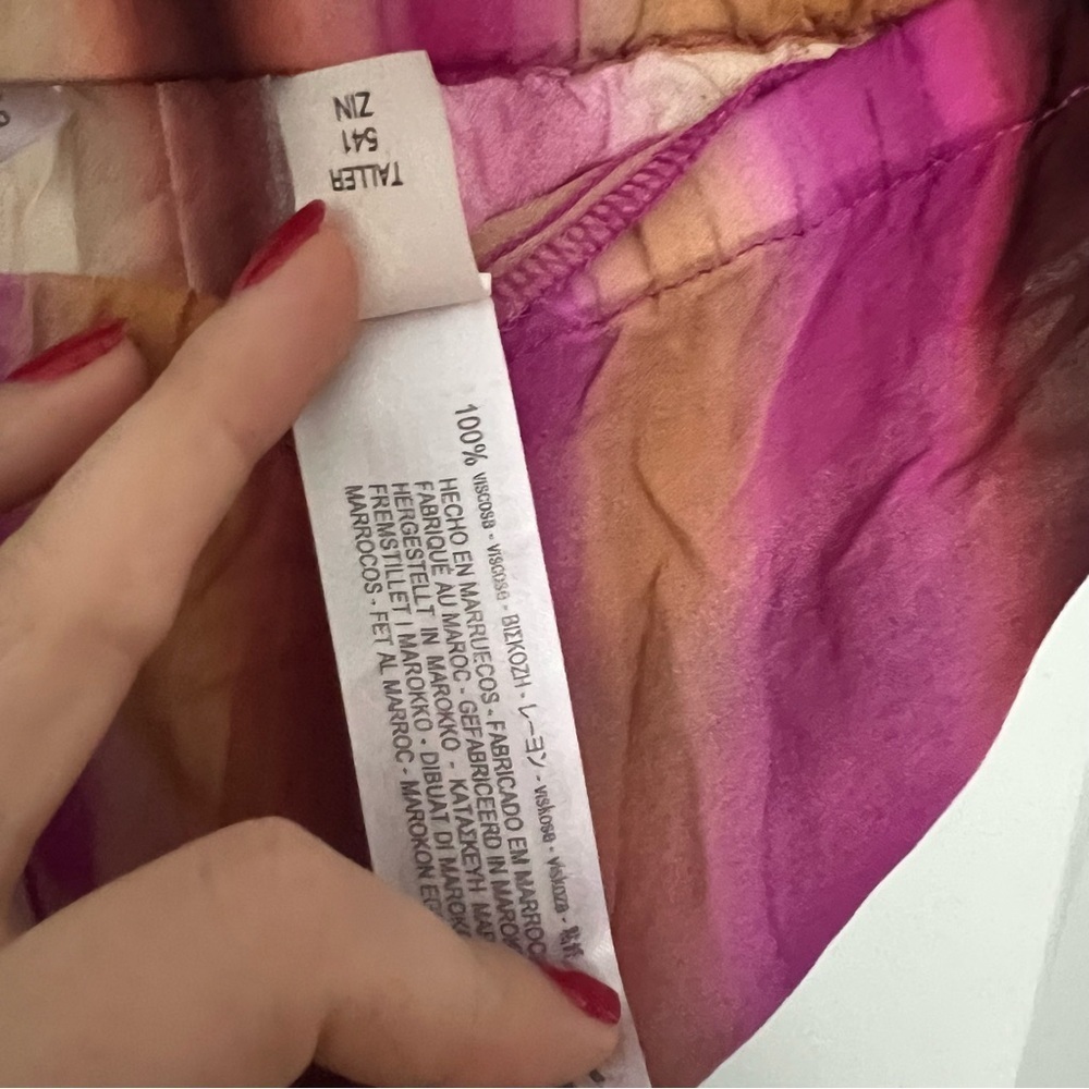 Zara Sheer Ombre Stripe Pants | Fairycore Boho Ruffle Hem S - Picture 6 of 7